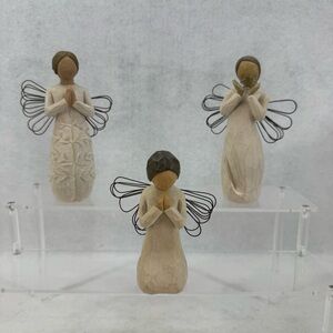 Lot of 3 Willow Tree Prayer Praying Angels Figurines Bright Star,Angel of Prayer